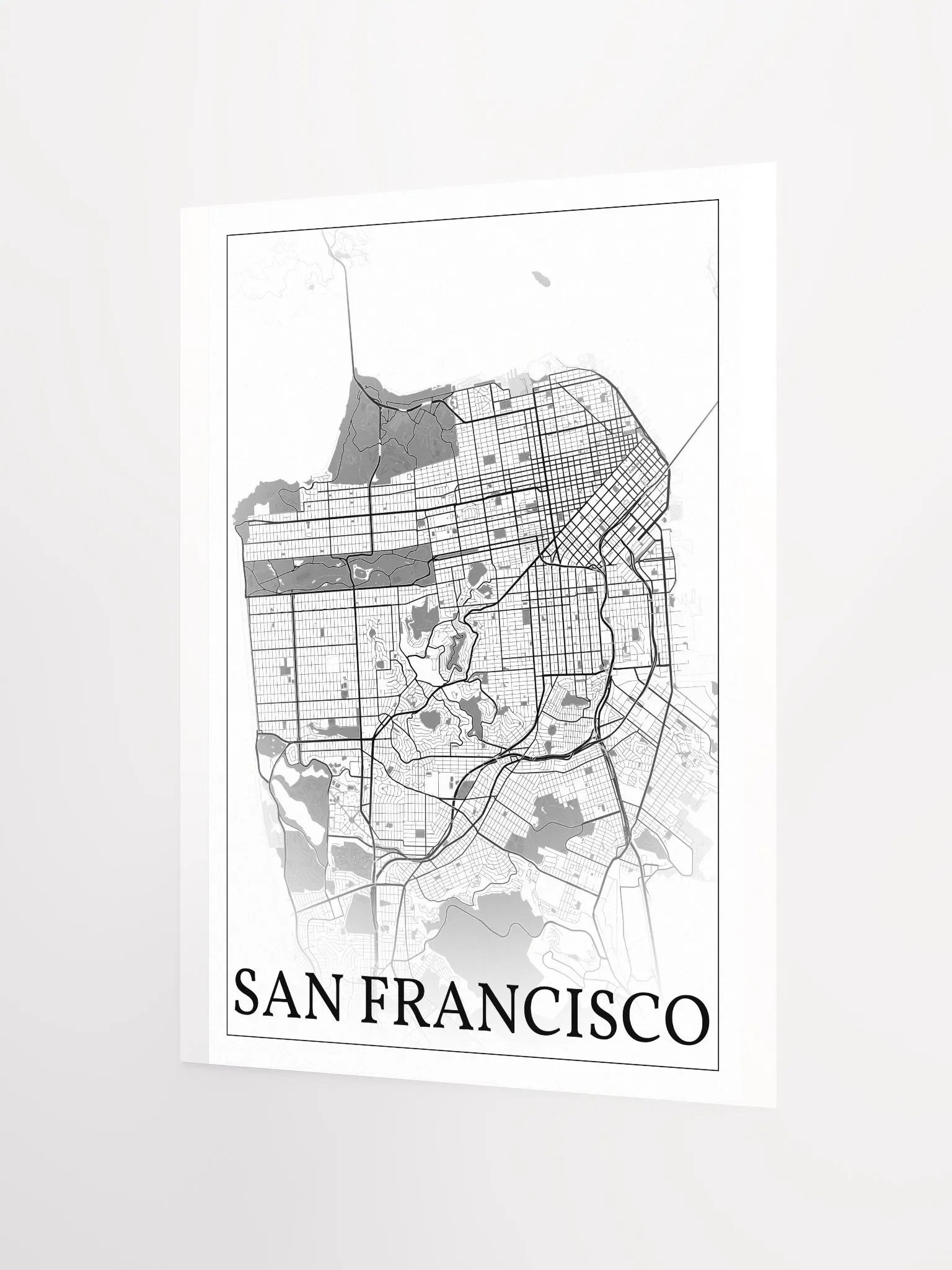 San Francisco, California, USA, city map print product image (6)