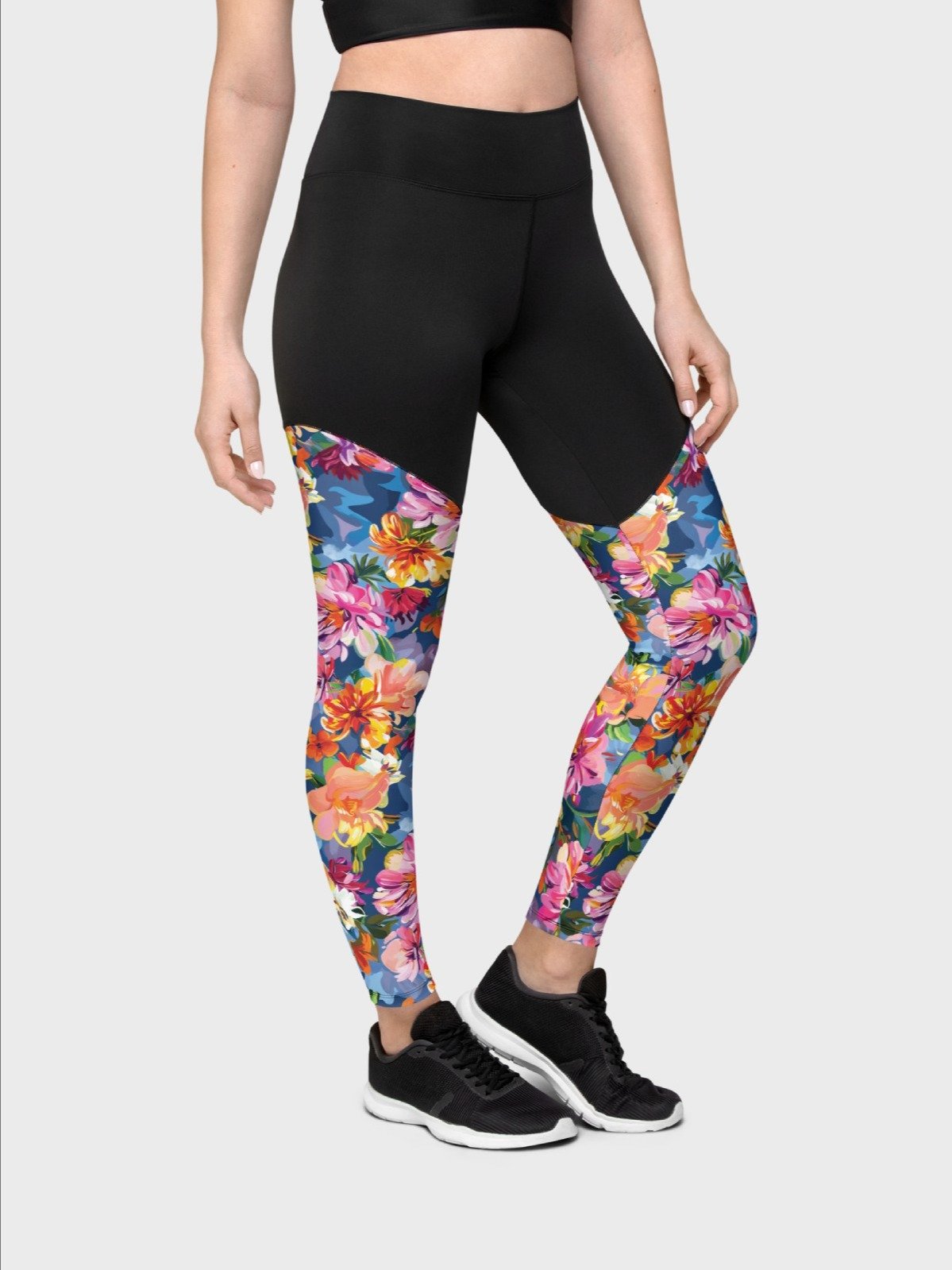 High-Intensity Workout Leggings "Bold Abstract Florals" product image (4)