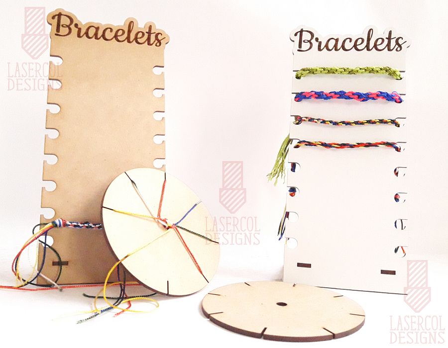Bracelet Braiding Disc and Stand - Laser Cut Files product image (10)