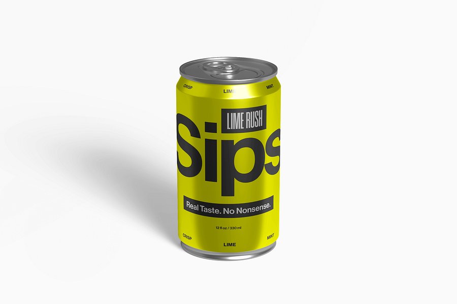 Aluminium Can Mockup Aerial View product image (1)