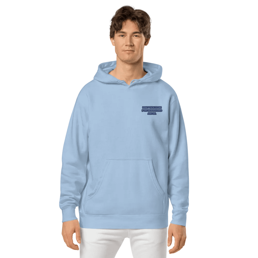 L.C. HEADPHONES ON (electric design) embroidered pigment hoodie product image (3)
