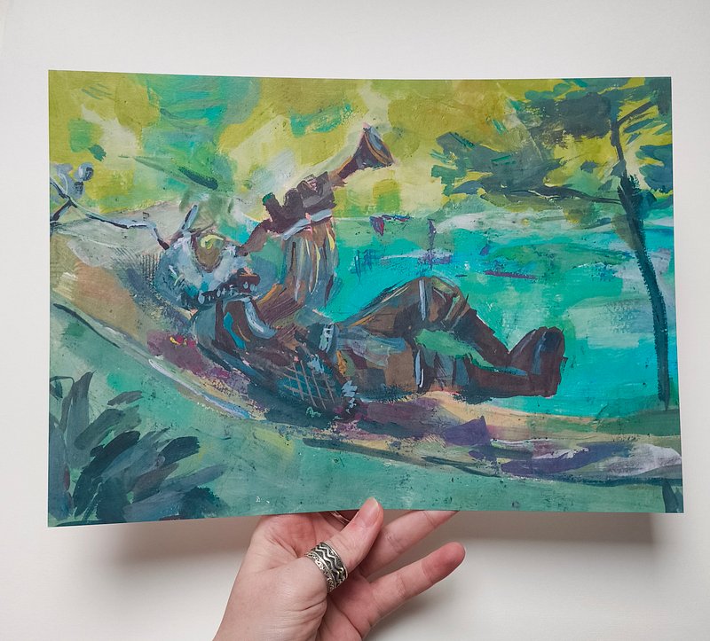 Art print “just chilling”