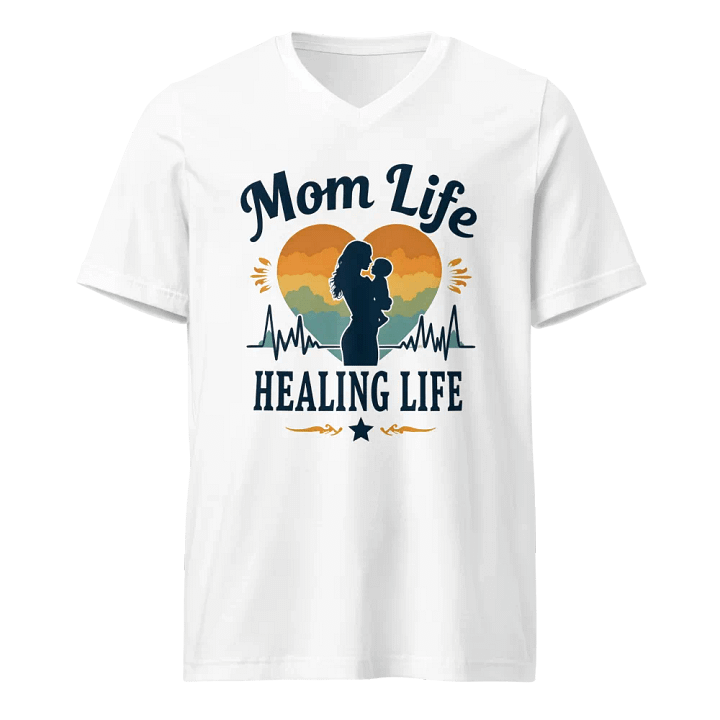 Sunset Mom Life V-Neck Tee product image (1)