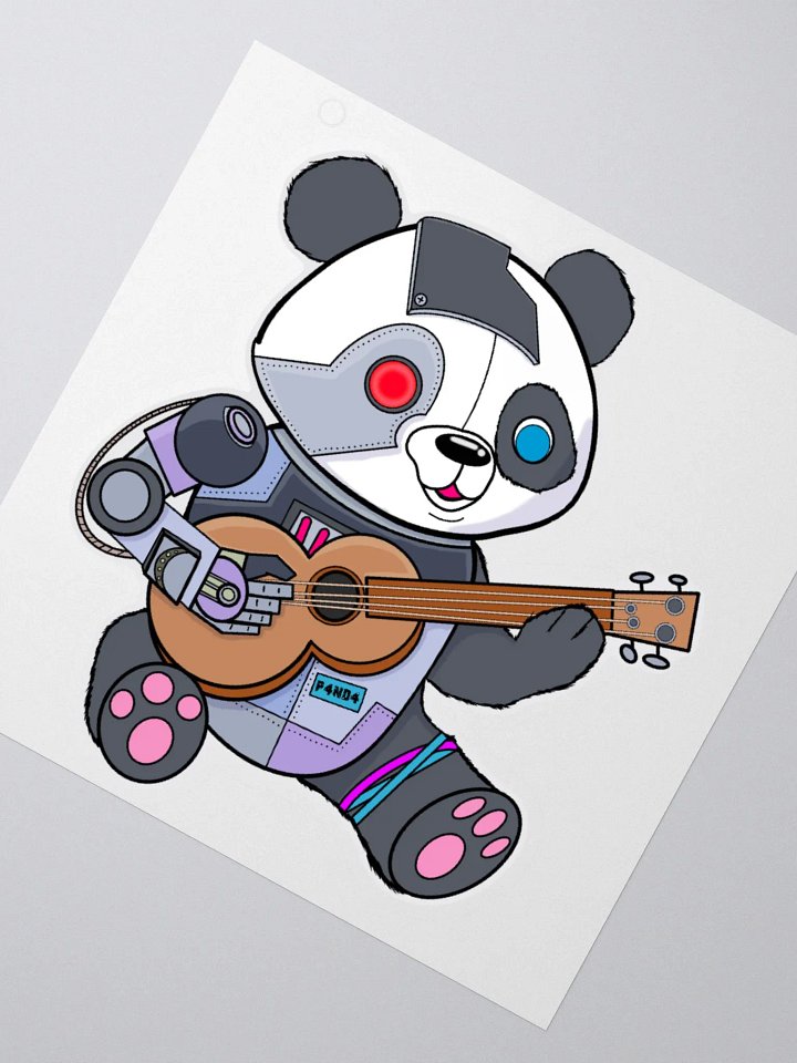 Cyborg Panda w/Ukulele Sticker product image (2)