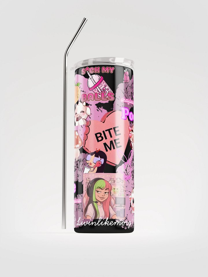 Pookies pink collage tumbler product image (1)