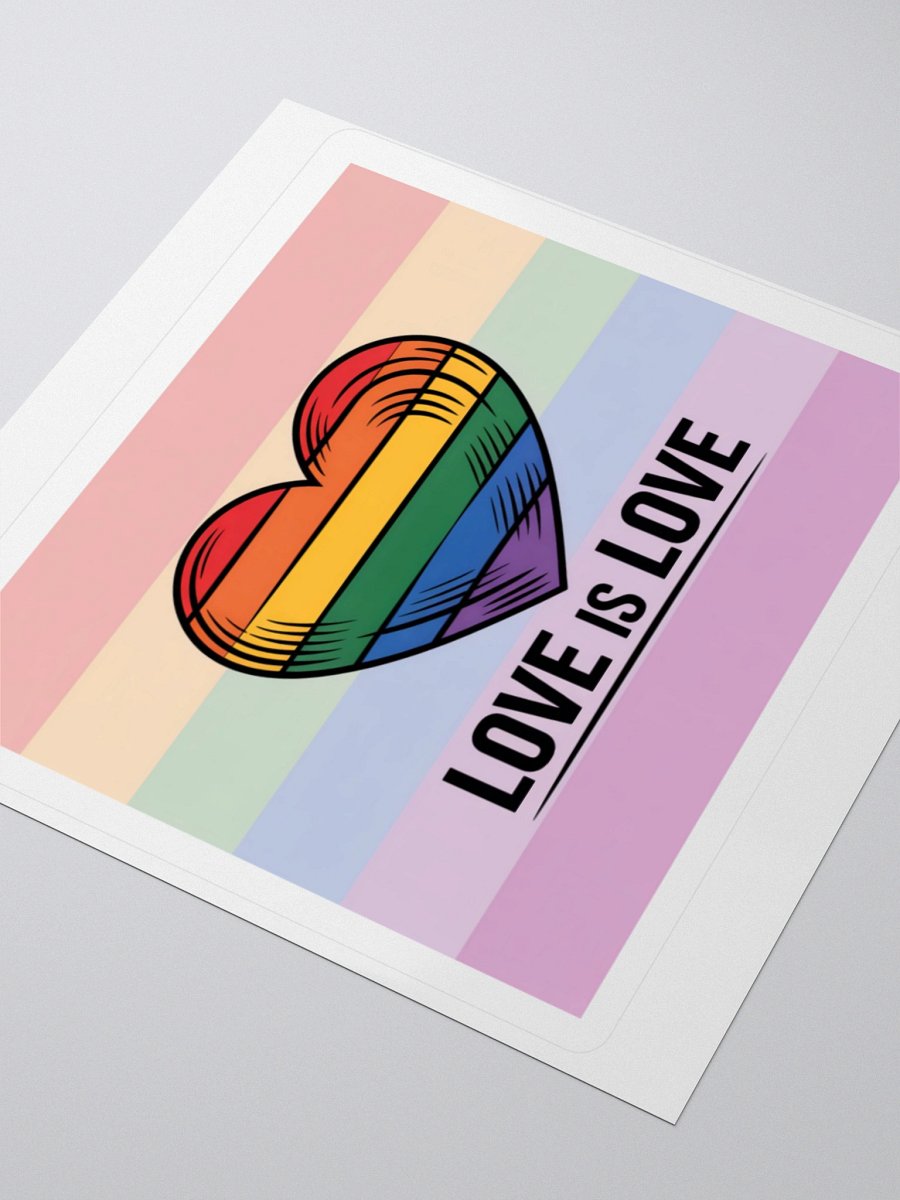 Exclusive "Love is Love" Rainbow Pride Sticker by TDS Music - Celebrate Inclusivity product image (7)