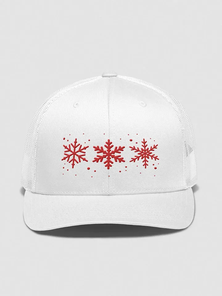 Snowflakes Embroidered Retro Trucker Hat product image (1)