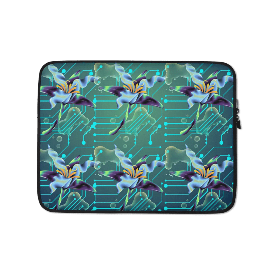 Meta magic teal design laptop cover for the techi men and ladies product image (1)