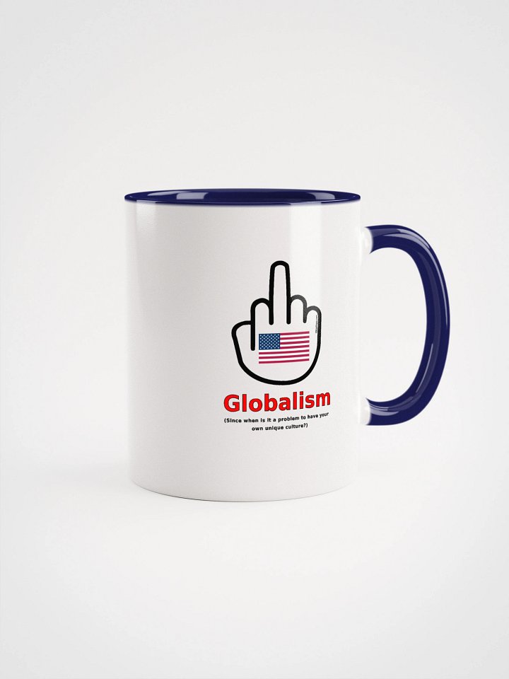 Two-tone Ceramic Mug-MisterFinger-Globalism-B product image (7)