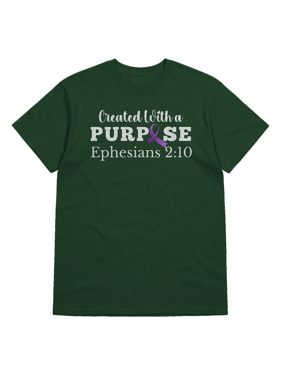 Created With A Purpose : Gildan Heavy T-shirt | Christian Faith | Alzheimer and Brain Disorder Awareness | Gift To Mom, Dad, Child With Brain Disease product image (1)
