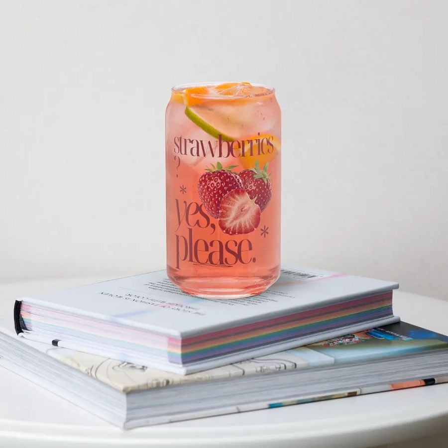 Retro 'Strawberries, Yes Please' Glassware Set product image (1)
