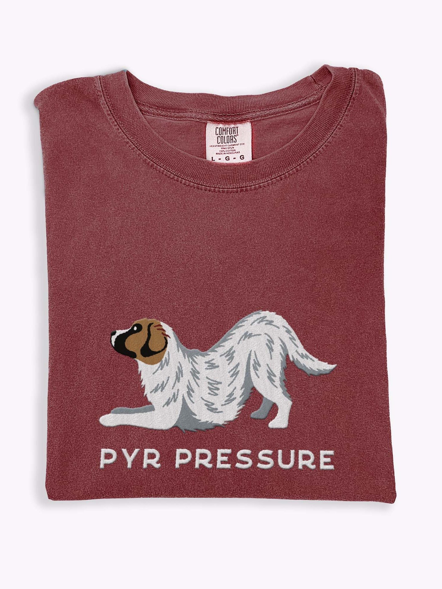 Pyr Pressure T-Shirt(Embroidered) of a Great Pyrenees(2) product image (1)