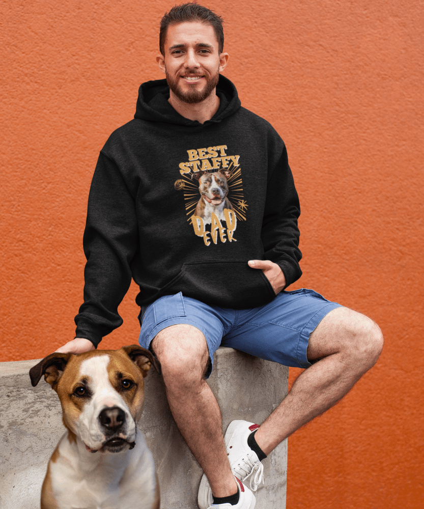 Yellow Best Staffy Dad Ever Hoodie product image (1)