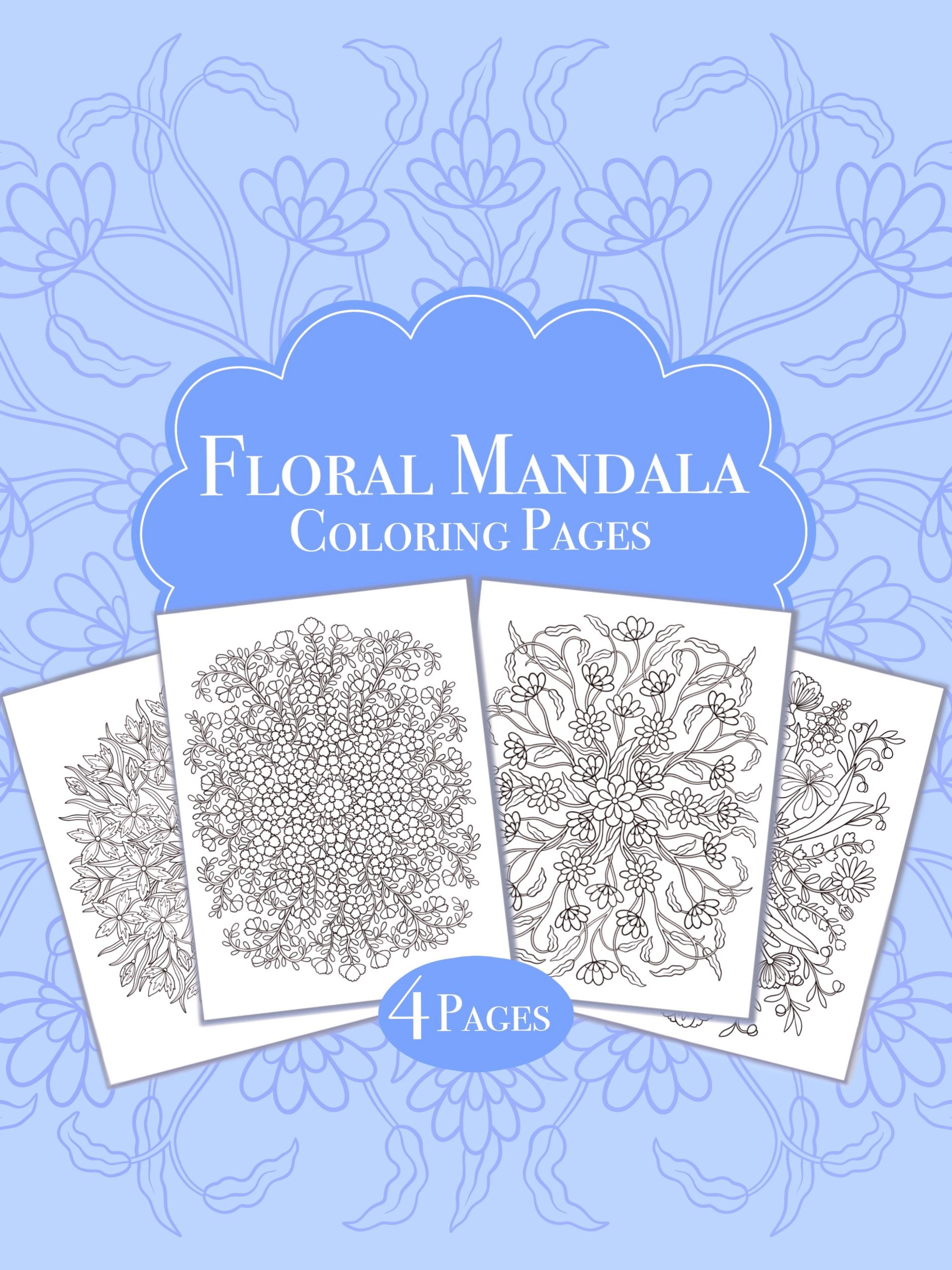 Hand Drawn Floral Mandala product image (1)