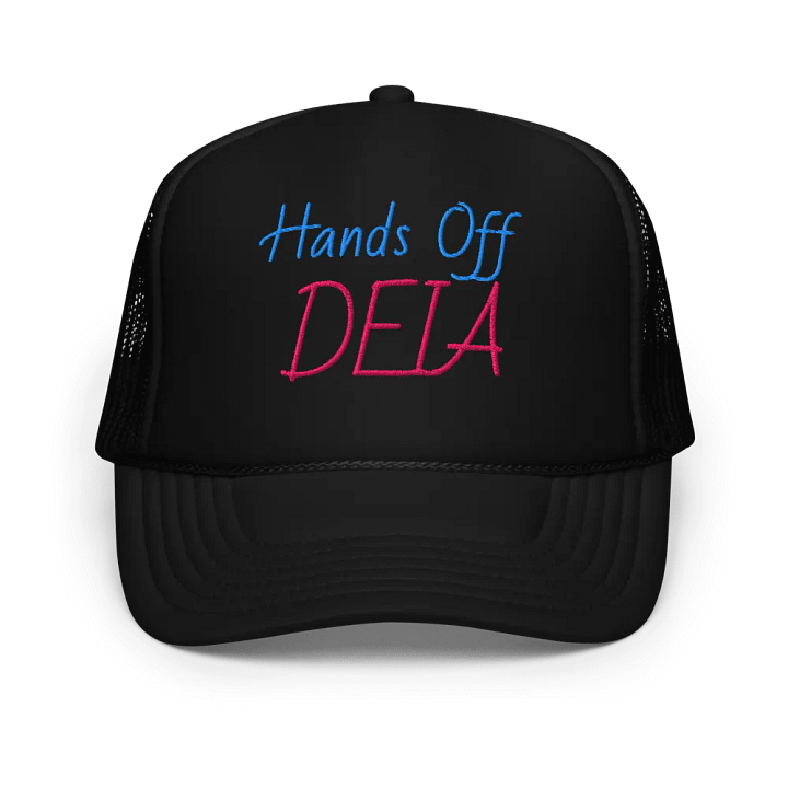 Hands Off DEIA, HOD (words only), Embroidered trucker Hat product image (1)