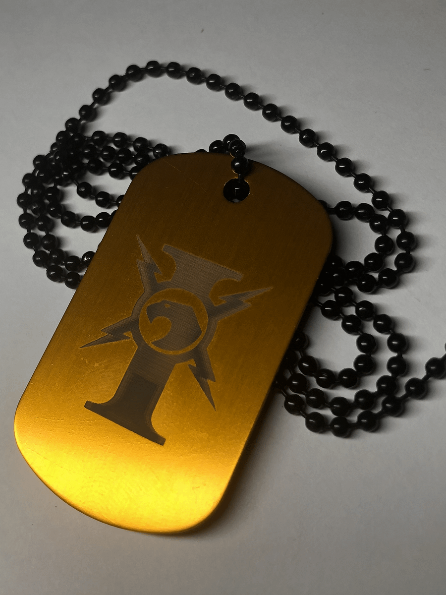 CUSTOS - Engraved Dog Tag Pendant Necklace product image (2)