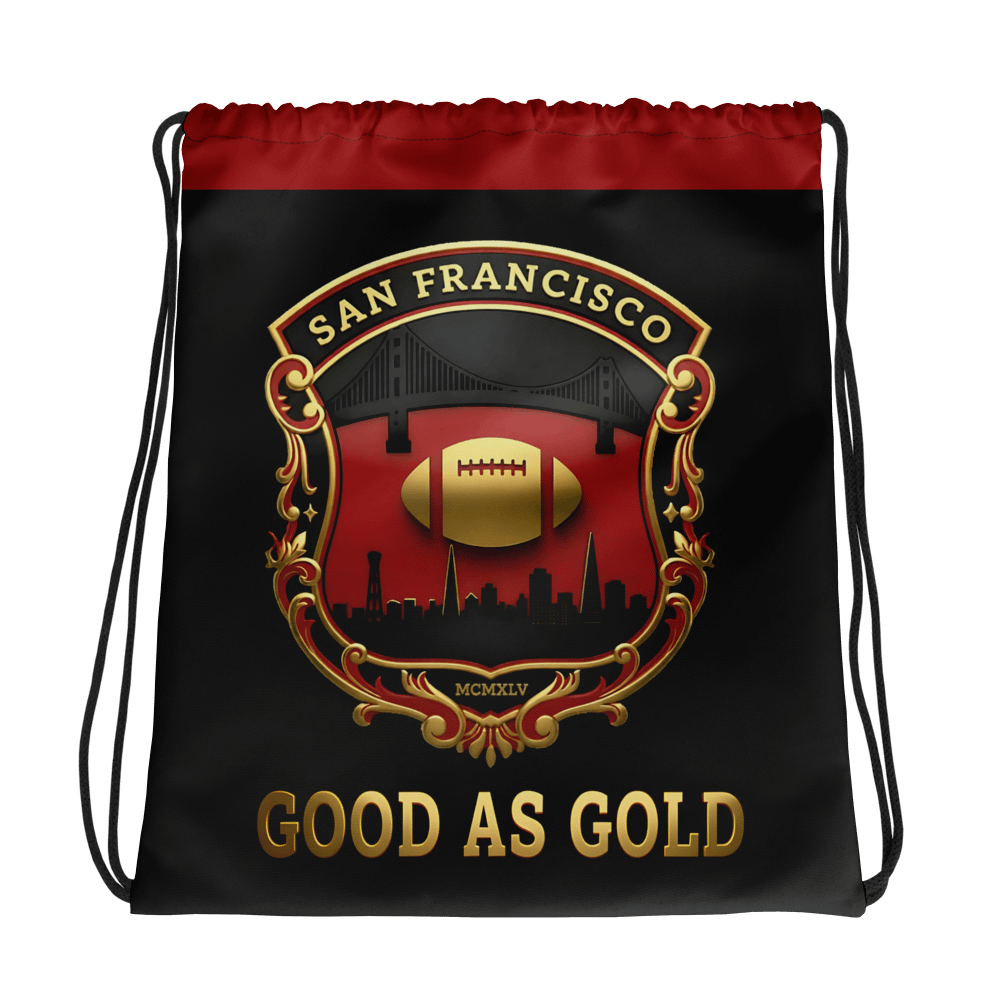 All Gold Good As Gold Drawstring Backpack | San Francisco | Football | Home Locker product image (2)