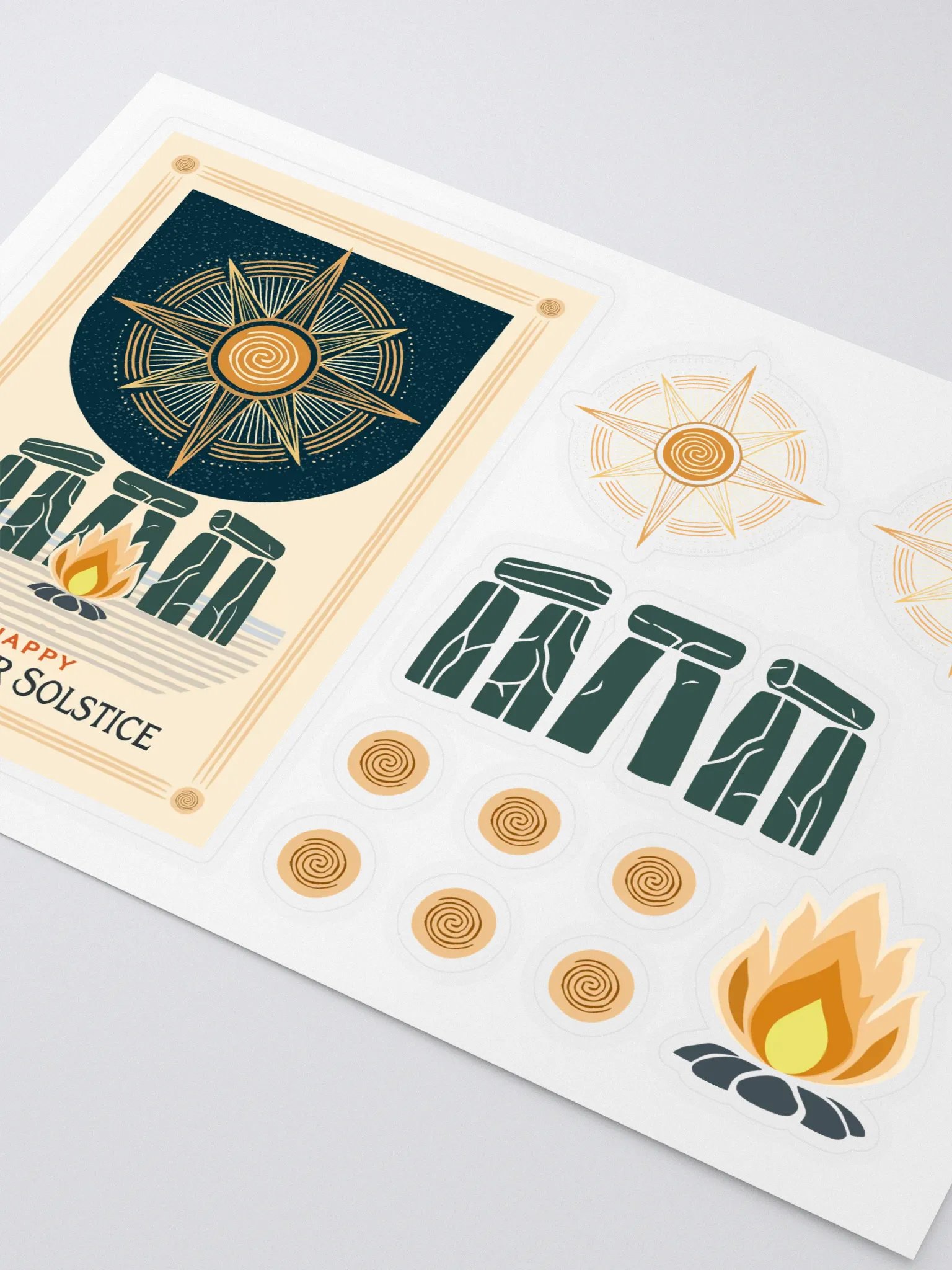 Wiccan Pagan Summer Solstice Sticker Sheet product image (2)