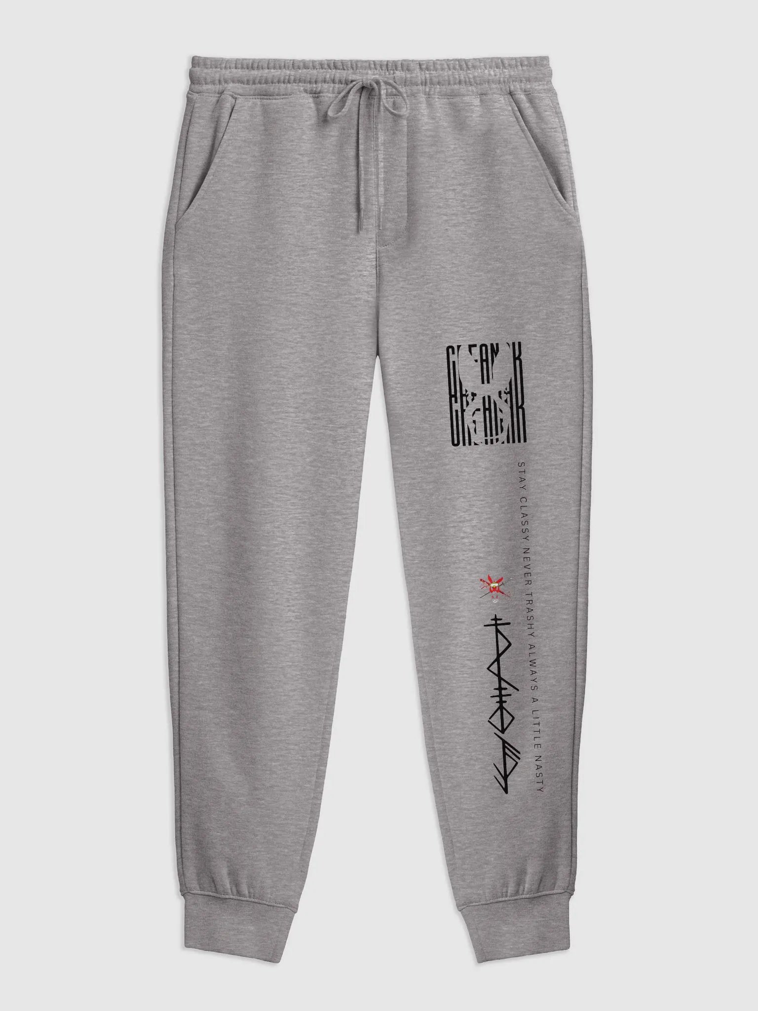 Stay Classy Norse Joggers - Black Design product image (1)