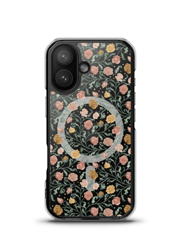 MagSafec lear case for iPhone, magical garden of Renaissance. Artistic floral protection with timeless elegance product image (18)