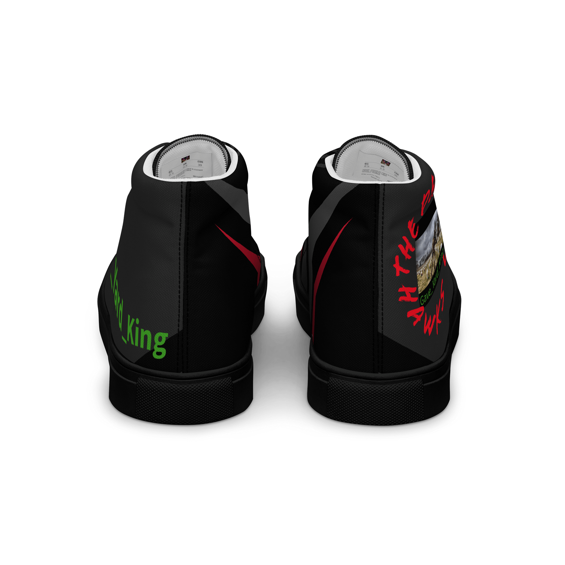 Grave_Yard_King Geometric High Top Canvas Shoes product image (4)