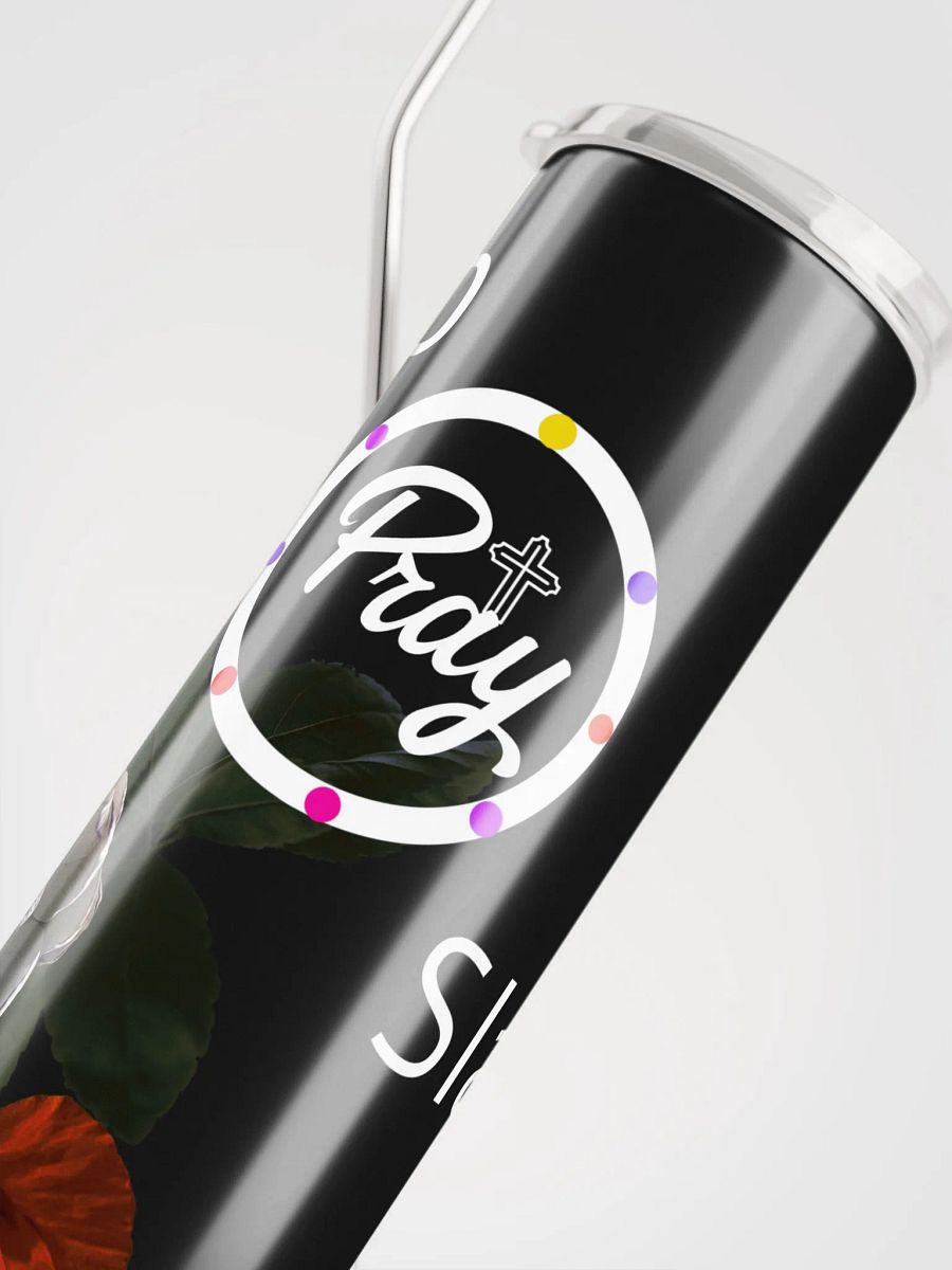 Sip Pray Slay Stainless Steel Tumbler with reusable Straw, leak proof cup lid, Tumbler Mug Flasks product image (4)