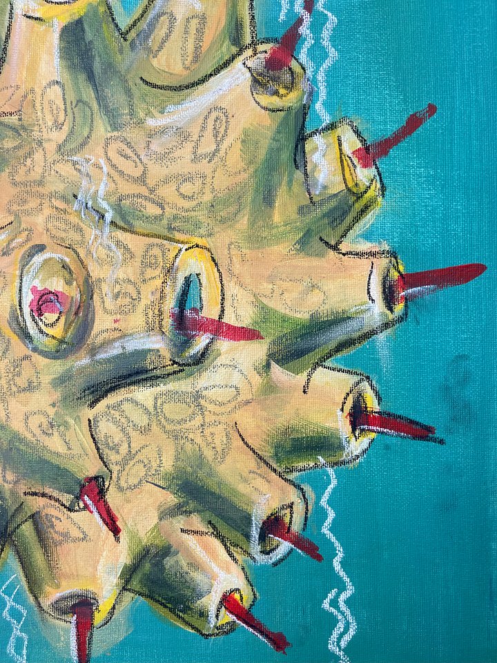 'Aquatic bomb' original canvas product image (2)