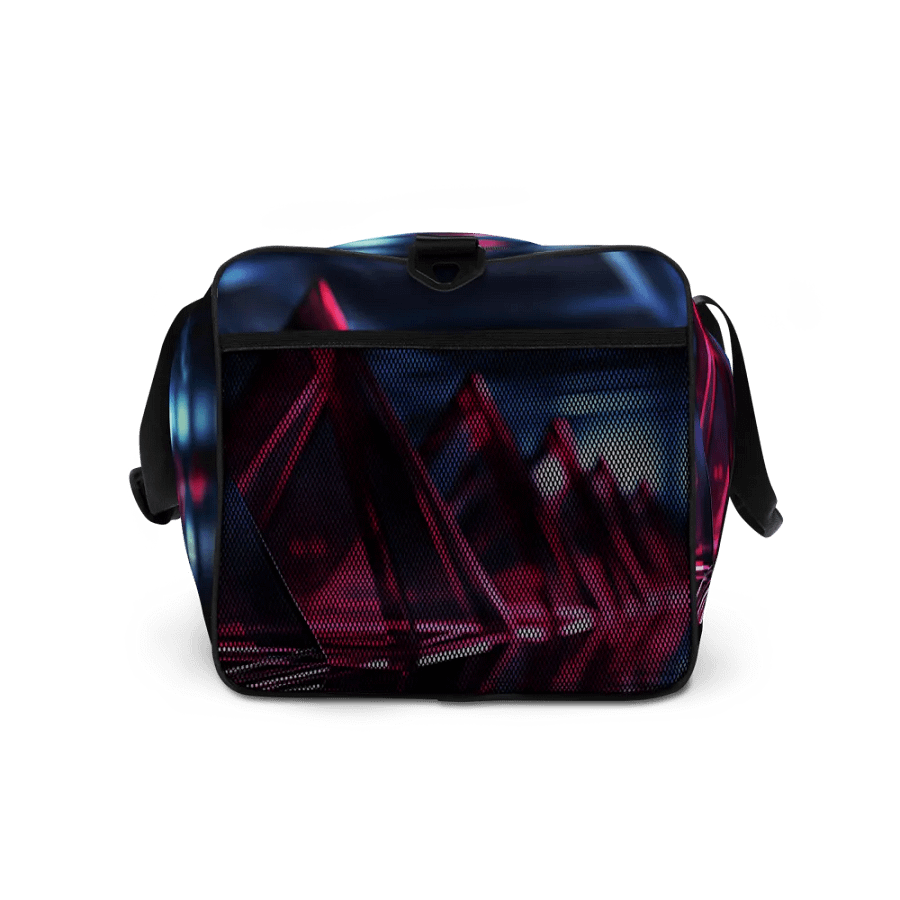 Blue/Pink All-Over Print Duffle Bag : Luigi & Ariel Logo product image (4)
