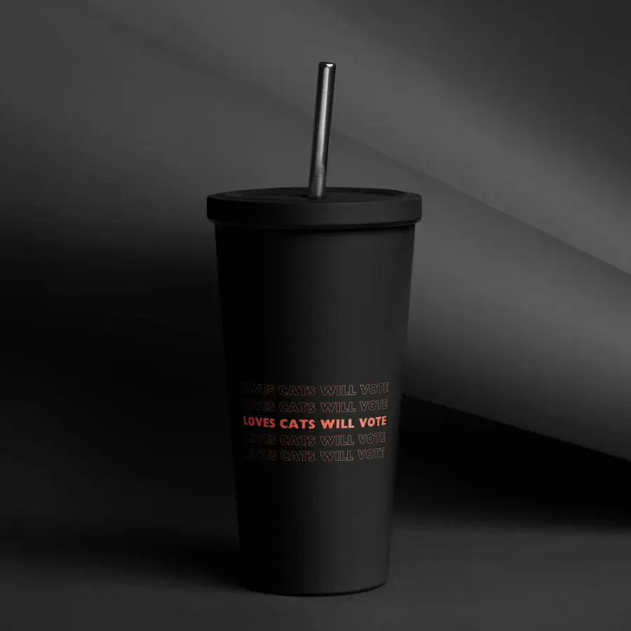 Loves Cats Will Vote Insulated Tumbler product image (6)