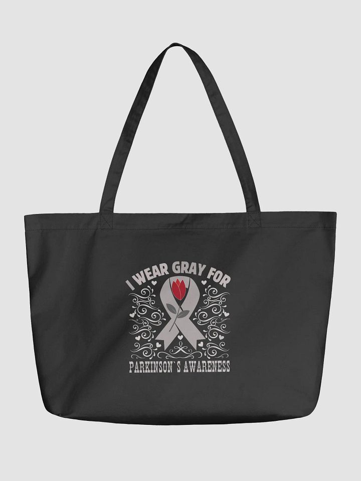 I Wear Gray For Parkinson`s Awareness, Flourish Eco Tote Bag product image (1)