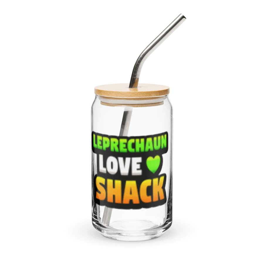 LLS Can Shaped Glass (16oz) with Lid & Straw product image (1)