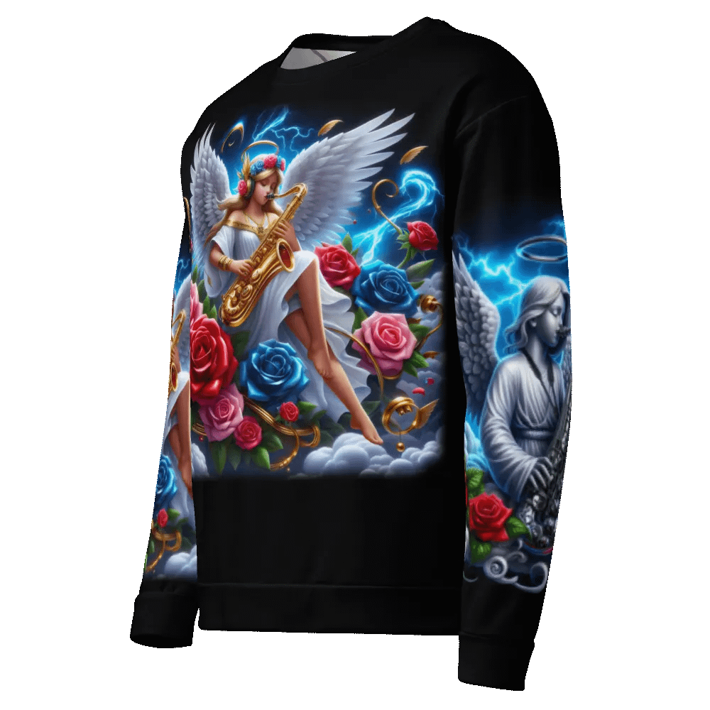 Angels making Music with a Saxophone - All-Over Unisex Sweatshirt #31 product image (7)