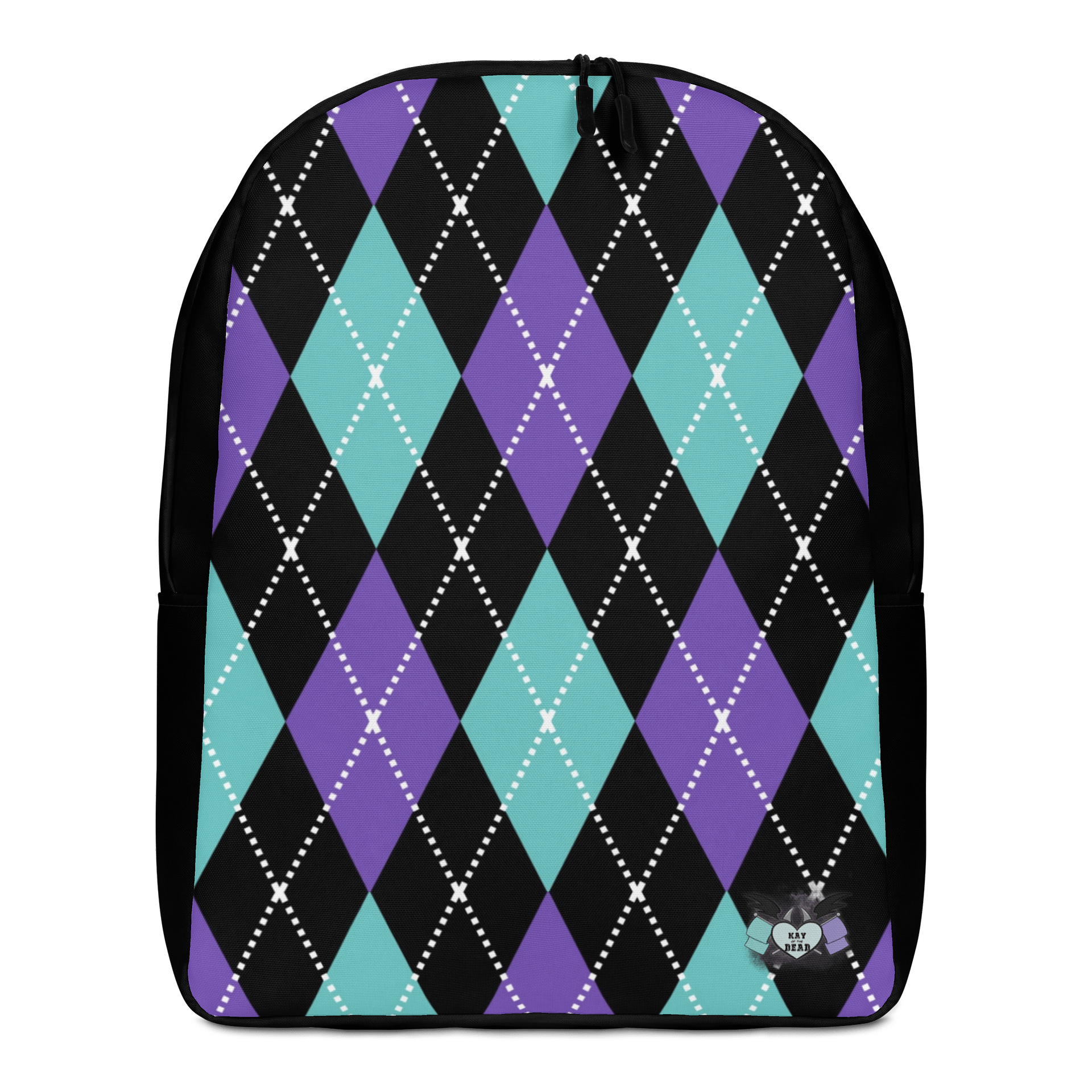 Black Argyle Backpack product image (1)