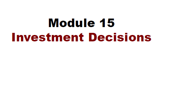 Study notes on Investment Decisions product image (1)