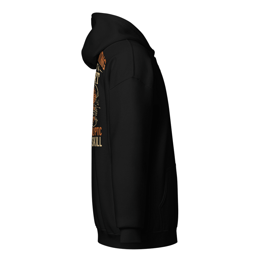Post-Apocalyptic Bowhunting Zip Hoodie – Skeleton Archer Design product image (4)