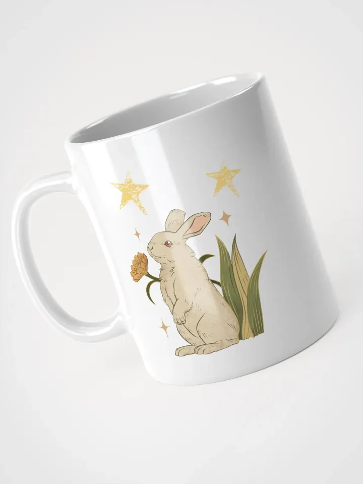 Stargazing Rabbit | White Glossy Mug product image (1)