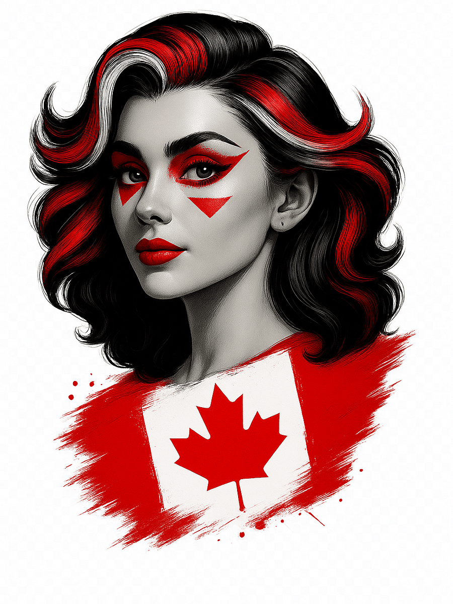 USA Mexico Canada Flag Woman Clipart Bundle PNG | Patriotic Splash Design product image (3)