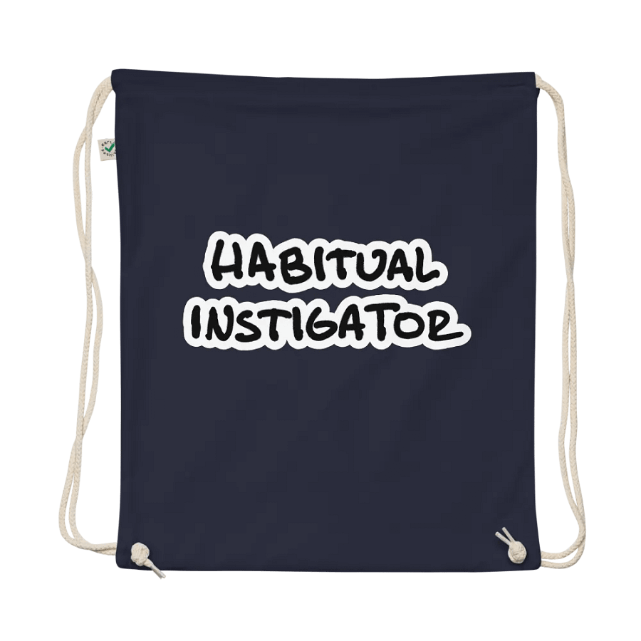 Habitual Instigator (bubble design) cotton drawstring bag product image (1)