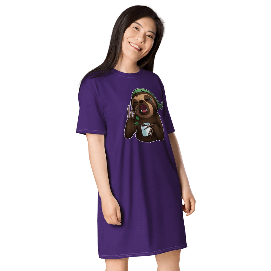 Purple Snoozy Sloth All-Over Dress product image (4)
