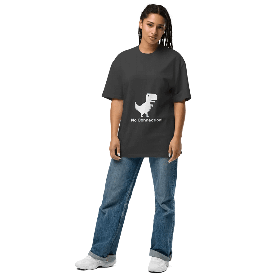 Vintage Pixel Dino Oversized Tee product image (7)
