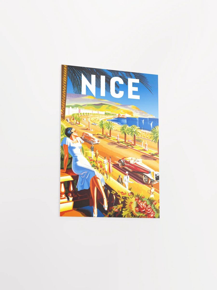 Nice, France, 1930 — retro vintage travel poster, art deco poster, art deco print, art deco wall art, vintage poster product image (9)