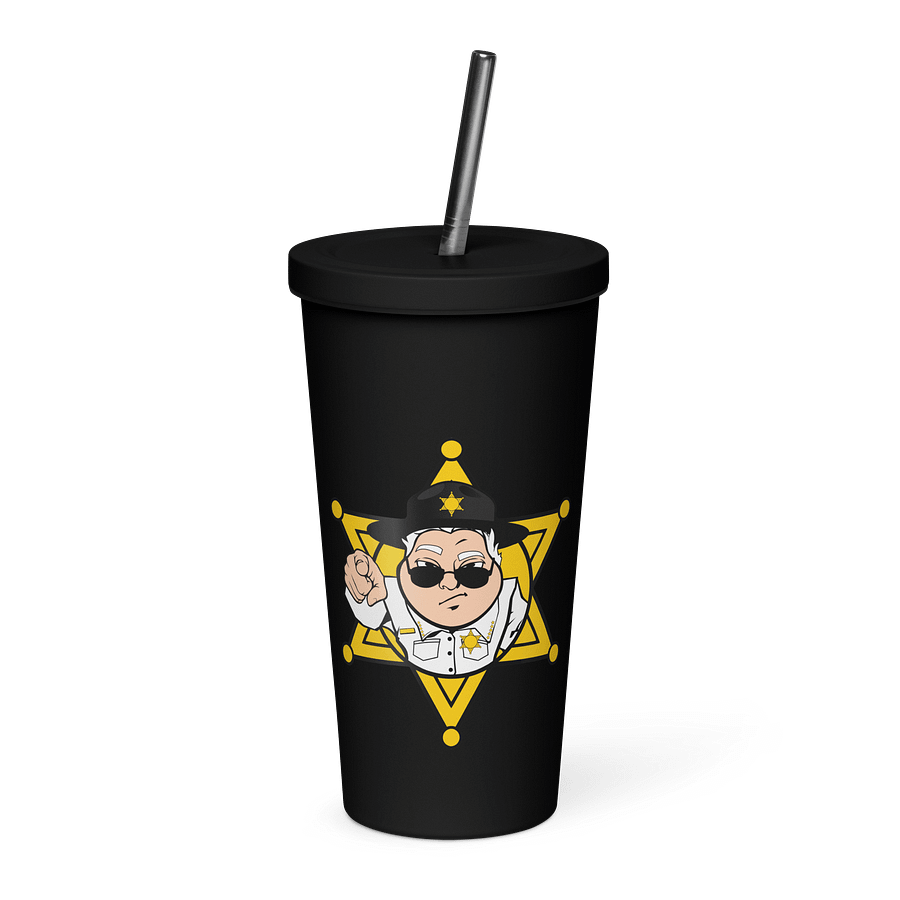 Sheriff Logo And Name Insulated Tumbler with a Straw product image (4)