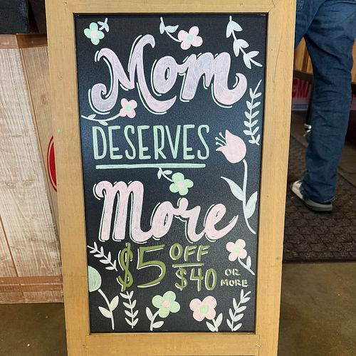 Made a quick sign at work today for Mother’s Day! Love when they ask me to do this stuff, so I don’t have to do my actual job...