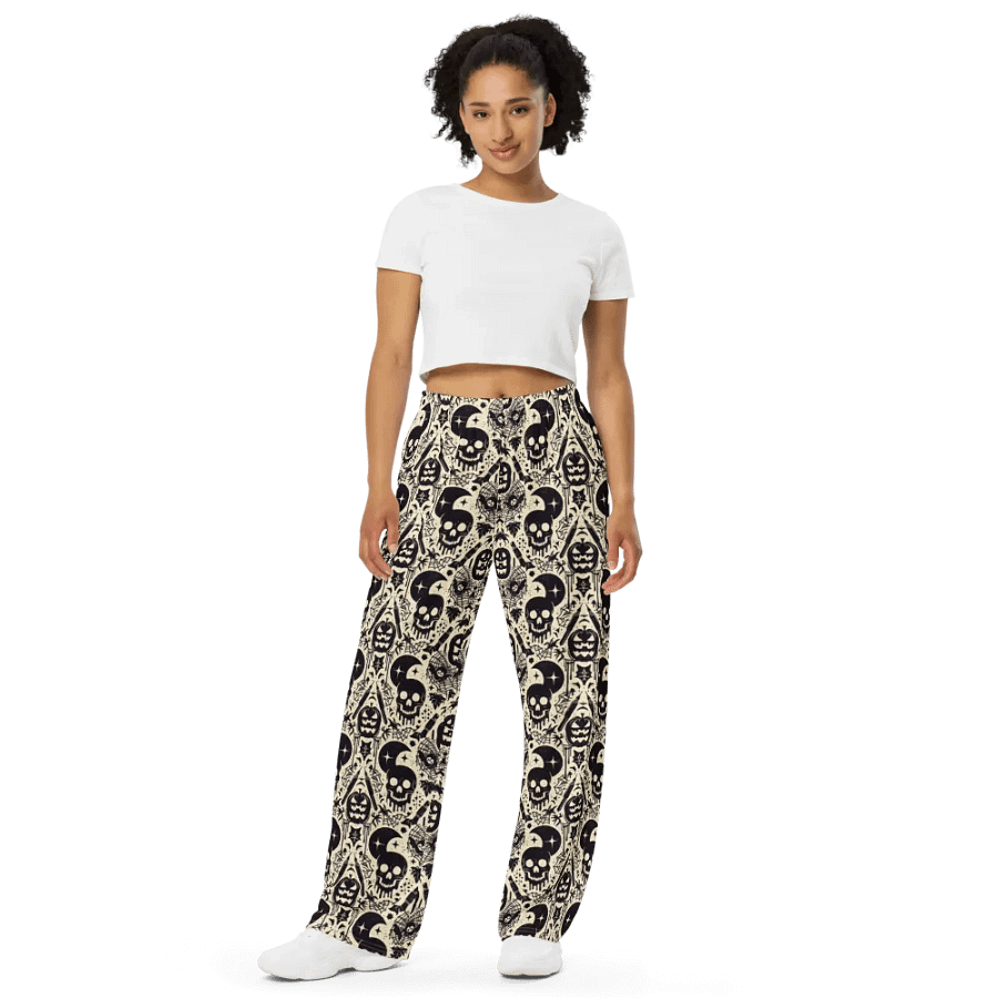 Moonlit Gothic All-Over Wide-Leg Pants product image (9)
