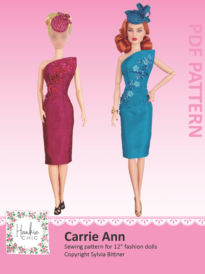 Carrie Ann sewing pattern for 12" fashion dolls product image (1)