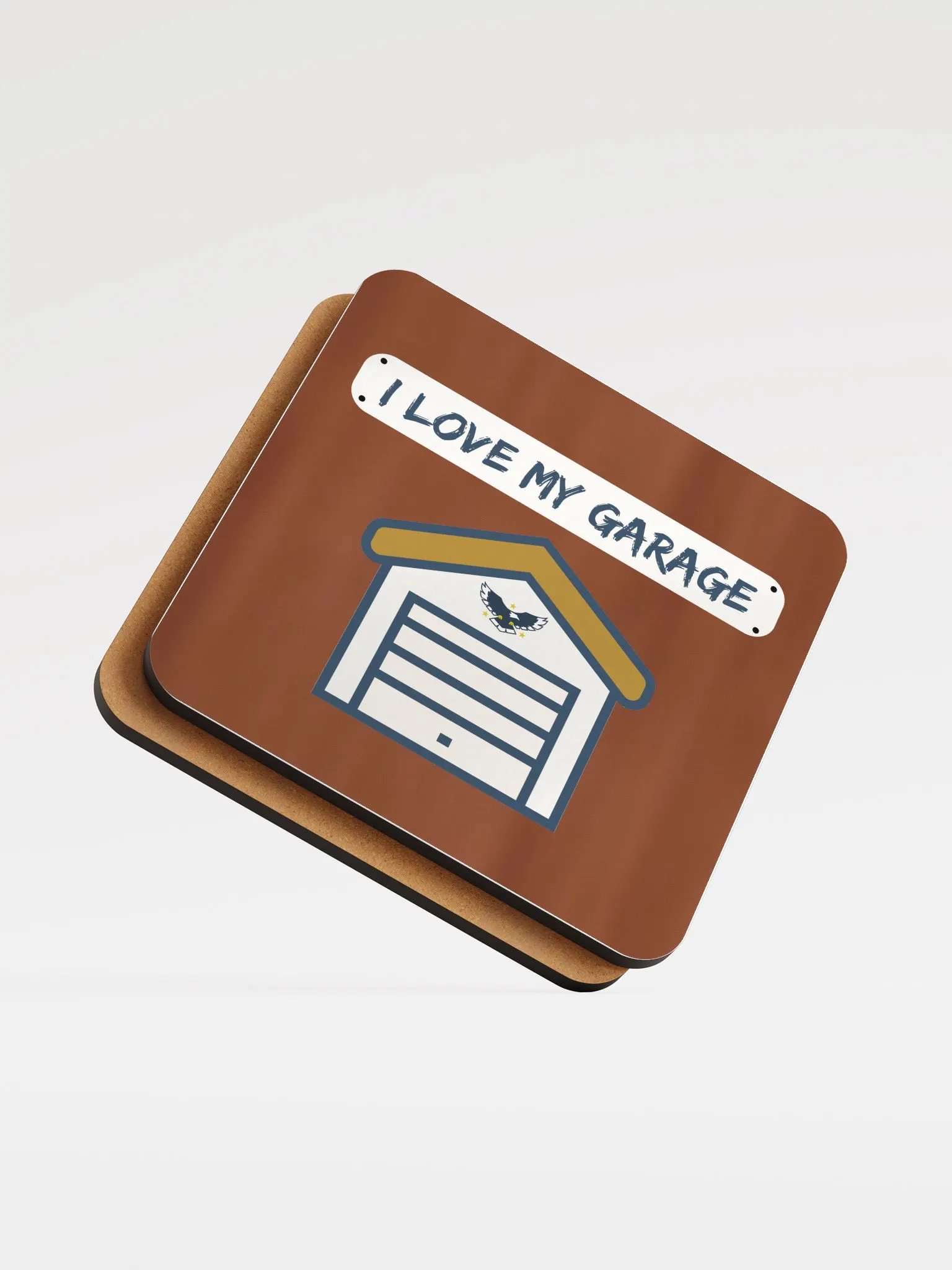 I Love My Garage - coaster - mahogany product image (5)