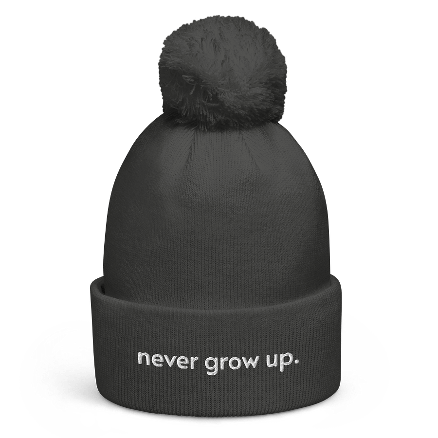 "never grow up." Pom-Pom Beanie product image (1)