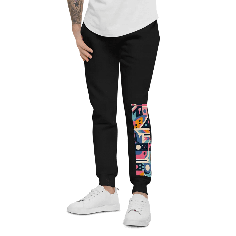 Funky Fusion: Cutout Collage: Unisex Fleece Joggers product image (15)