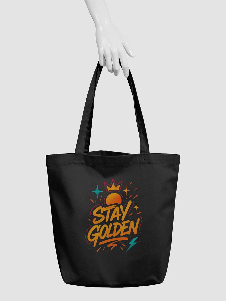 "Stay Golden" Graffiti Eco Tote | Econscious Organic Cotton product image (6)