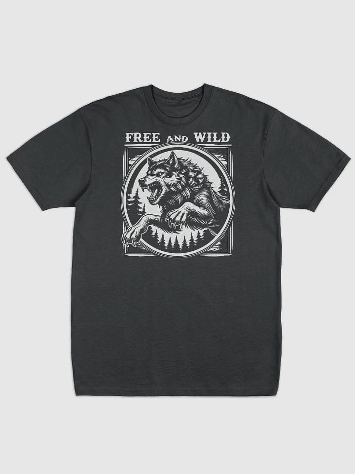 Vintage Wolf Leaping – Free and Wild Men's Premium Tee product image (1)